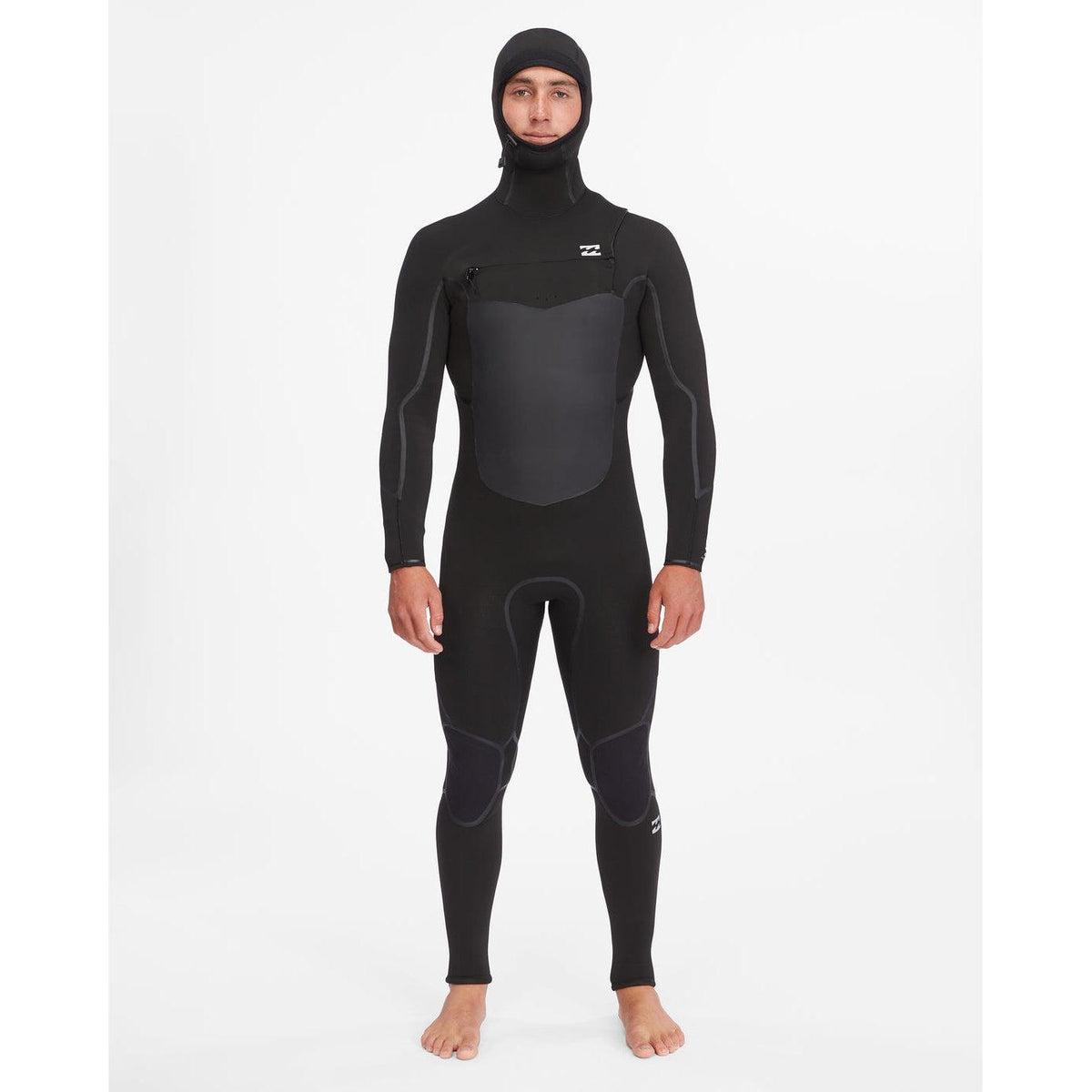 発掘 - 新登場ブランド Chest Plus Absolute 5/4 Billabong Zip Wetsuit Full Hooded サーフィン・ボディボード
