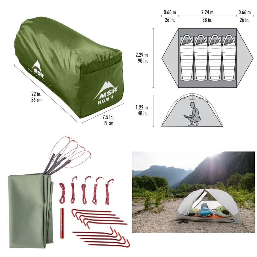 MSR Elixir 4 Backpacking Tent (w/footprint)