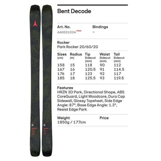 Atomic Bent Chetler Decode Skis
