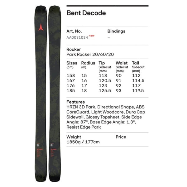 Atomic Bent Chetler Decode Skis