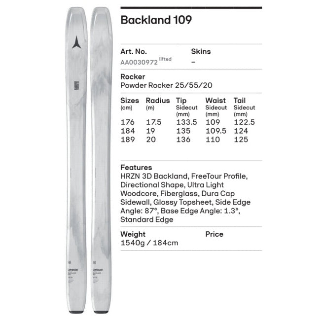 Atomic Backland 109 Skis