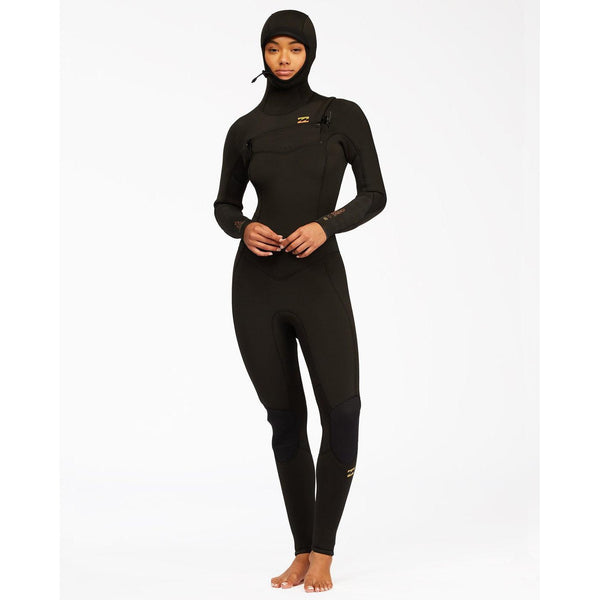 Billabong 5/4 Synergy Hooded Chest Zip Full Wetsuit - Womens
